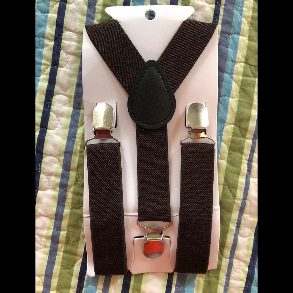 Brown suspenders, new!